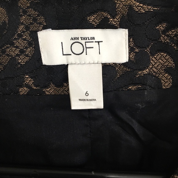 Loft Ann Taylor Cropped Blazer Size 6 Damask Print - Picture 3 of 7